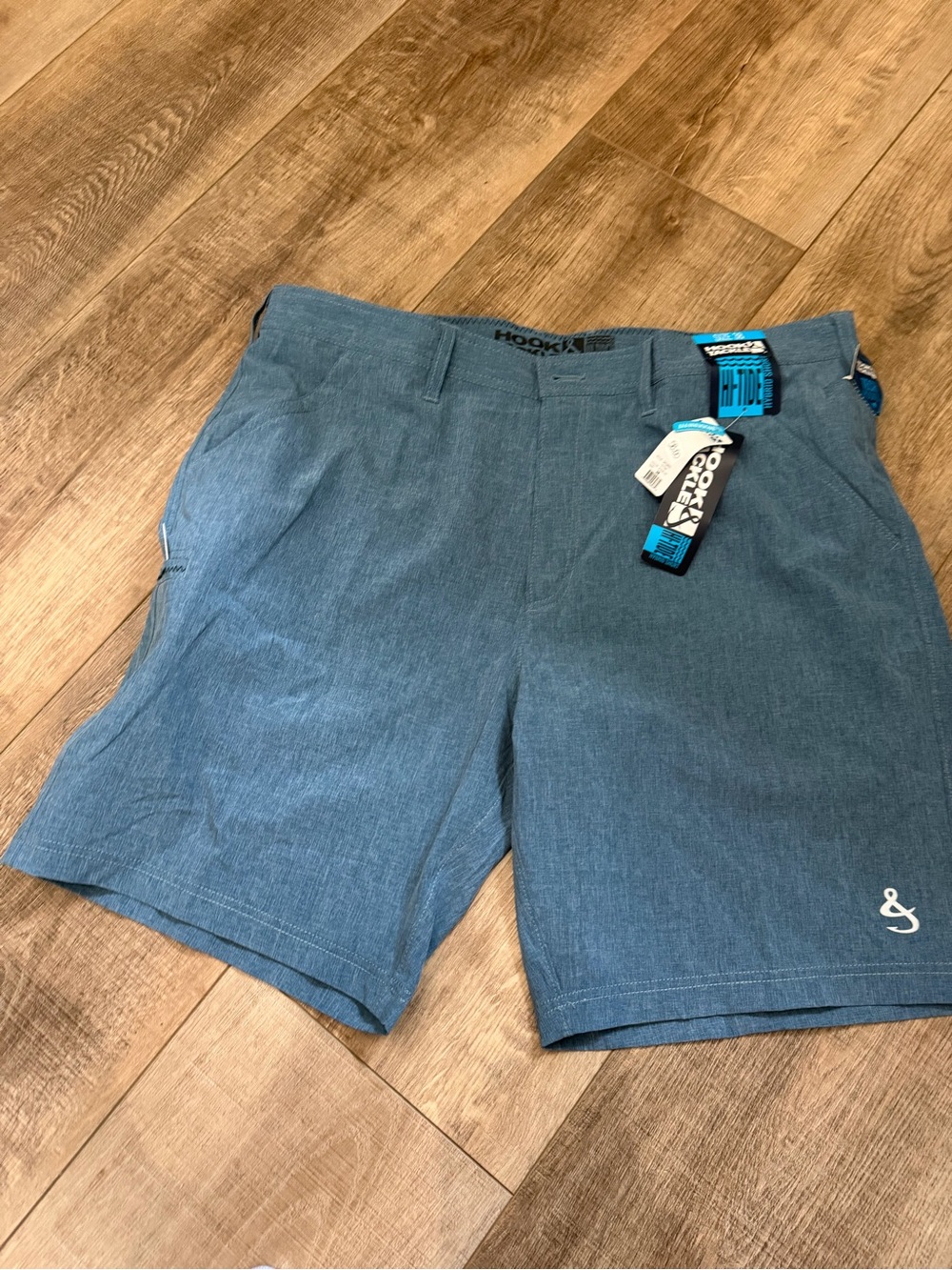 Men’s Hook and Tacklr fishing Blue Performance Shorts size 38